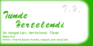 tunde hertelendi business card